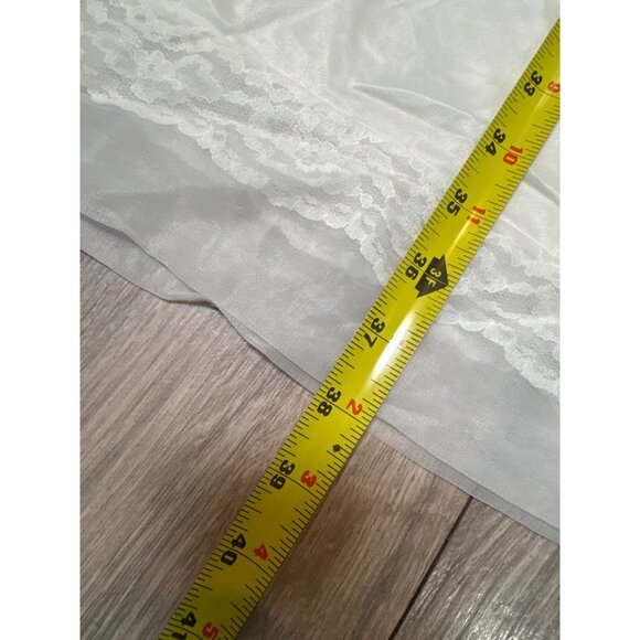 Vintage Lovers Model White Slip Dress Frosted Lace BabyDoll Croquette Boho Roman - Picture 7 of 9